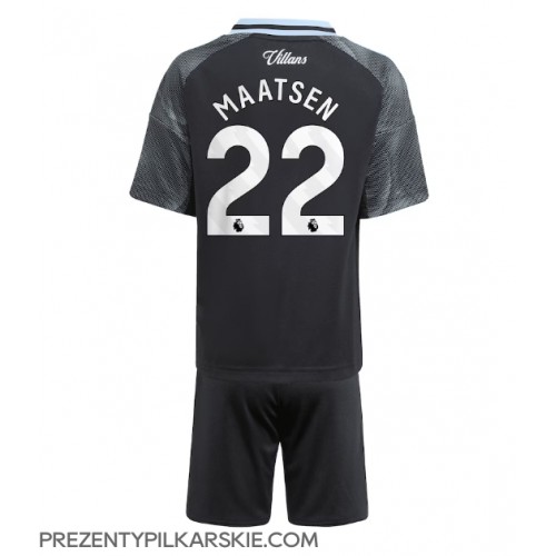 Stroje piłkarskie Aston Villa Ian Maatsen #22 Koszulka Wyjazdowej dla dzieci 2025-26 Krótki Rękaw (+ szorty)